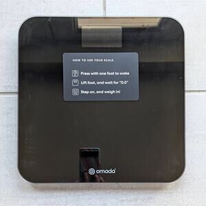 Omada Digital Bathroom Scale  – Model 0028 LTE-M Scale W Low Profile Black Glass